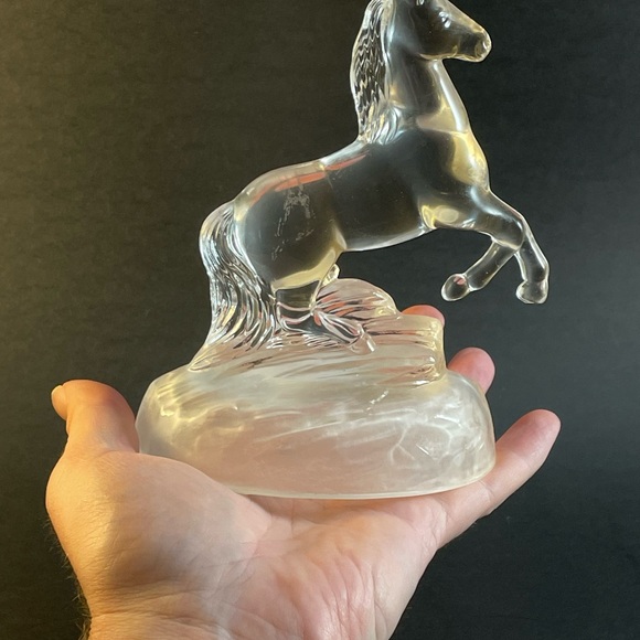 Crystal D’Arques Horse Figurine Clear Glass - Picture 2 of 14